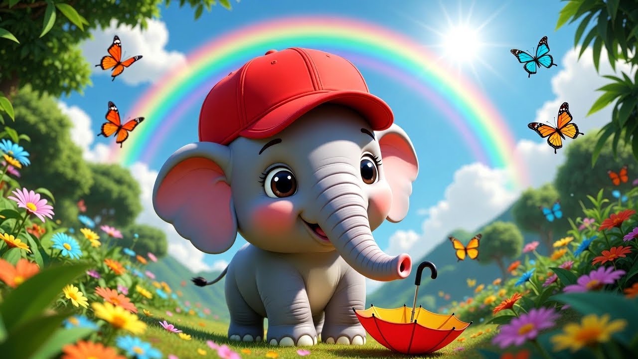 छोटू हाथी की सैर 🐘 | Cute Elephant Kids Rhyme | Hindi Nursery Song #cartoon #rhymes #viral 