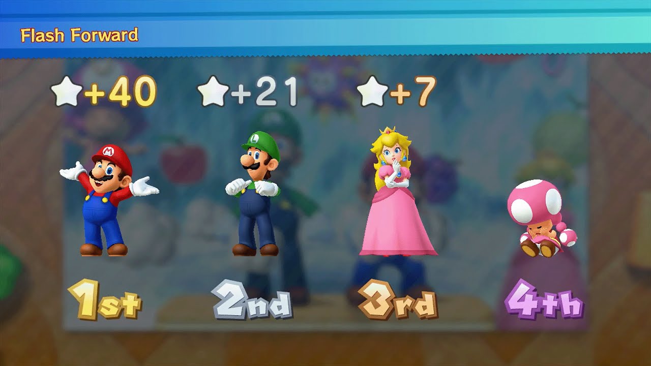 Mario Party 10 - Mario vs Luigi vs Peach vs Toadette - Whimsical Waters