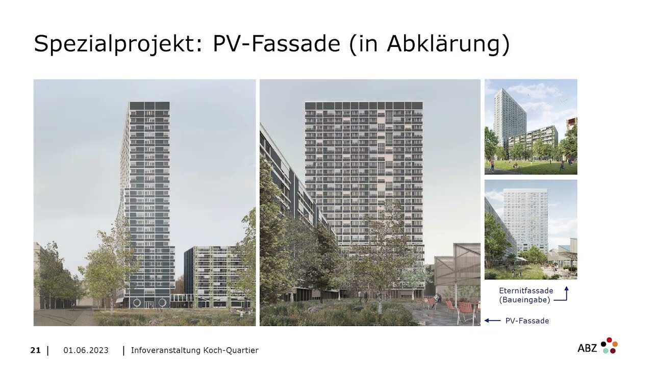 Projektstand 2023: Der Wohn- und Gewerbebau der ABZ