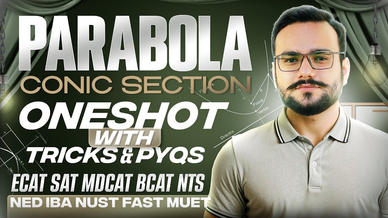 PARABOLA | Tricks, Concepts & Past Paper Questions | One-Shot Lecture for ECAT, NET, BCAT, SAT, NTS