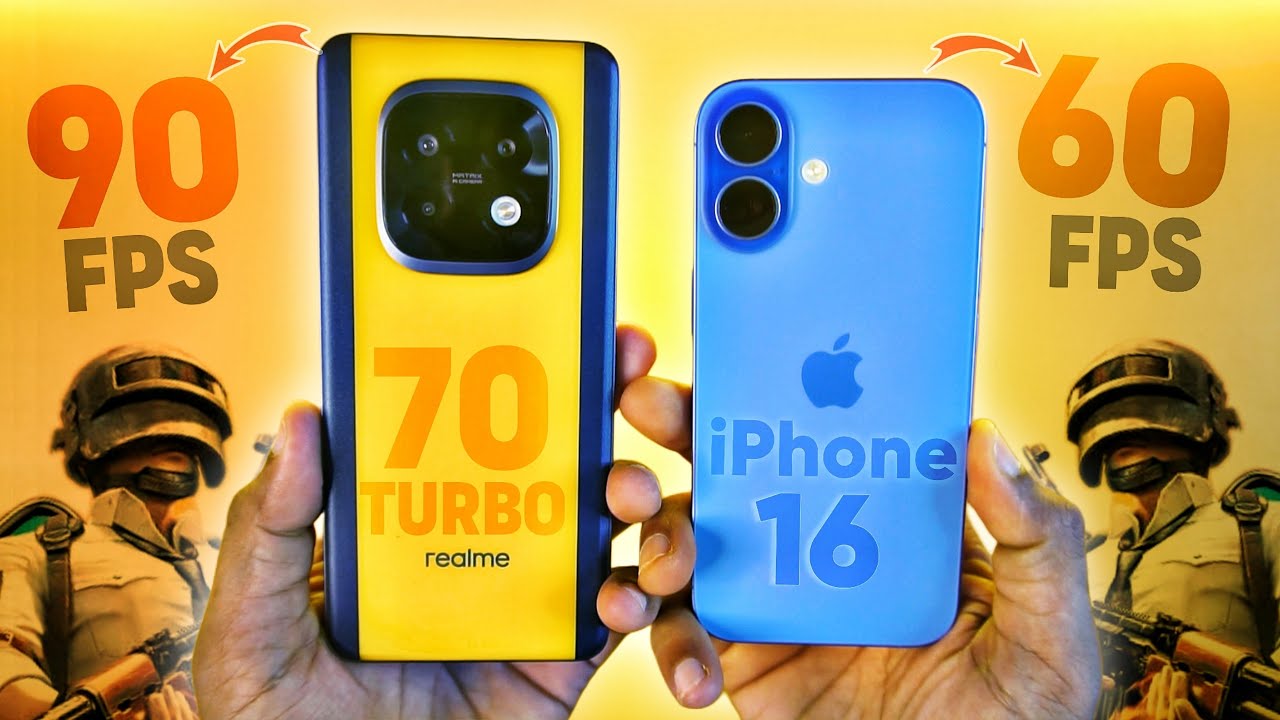 realme Narzo 70 Turbo vs iPhone 16 - Best BGMI Gaming SmartPhone