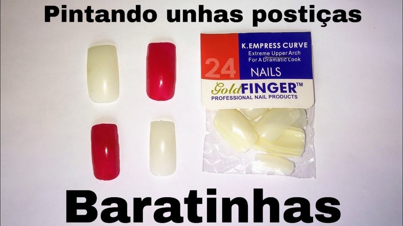 COMO PINTAR UNHAS POSTIÇAS ANTES DE COLAR