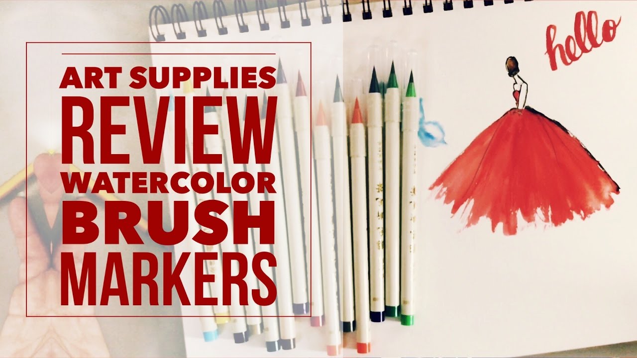 Platinum Watercolor Brush Markers Art Supplies Review