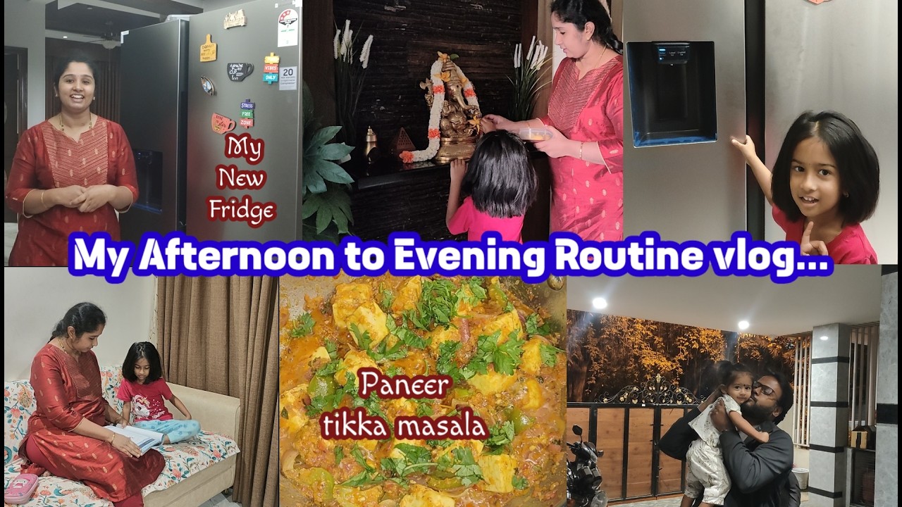 My Afternoon to Evening Routine || Details about my New Fridge || Paneer Tikka Masala Recipe ||