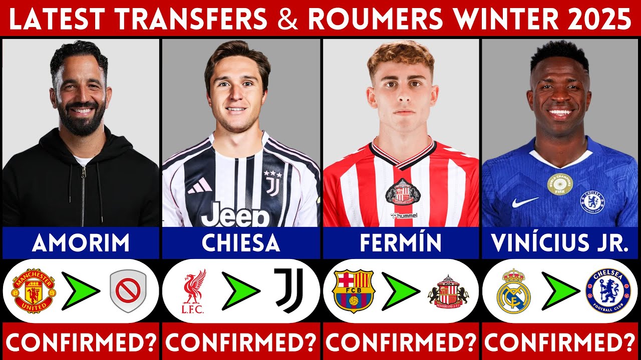 🚨 LATEST CONFIRMED TRANSFER NEWS AND RUMOURS WINTER 2026 | AMORIM, VINICIUS, FERMIN, CHIESA......