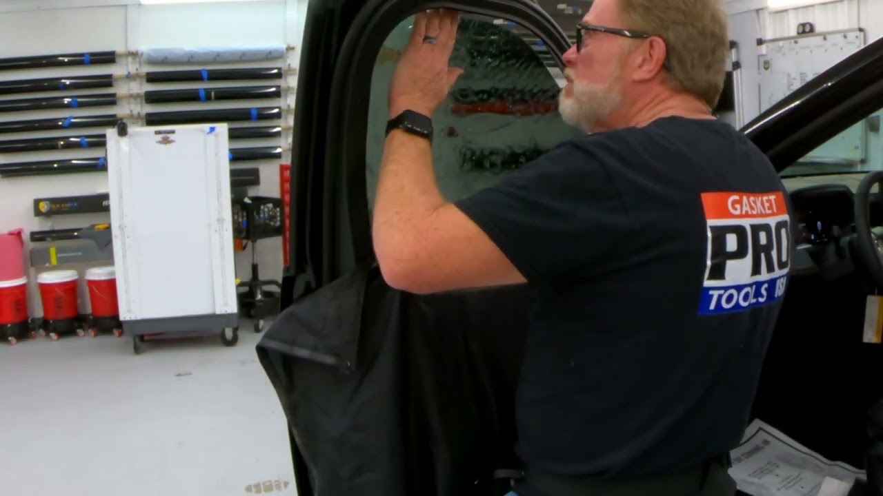 The process of tinting a roll up window on a 2025 explorer SVT