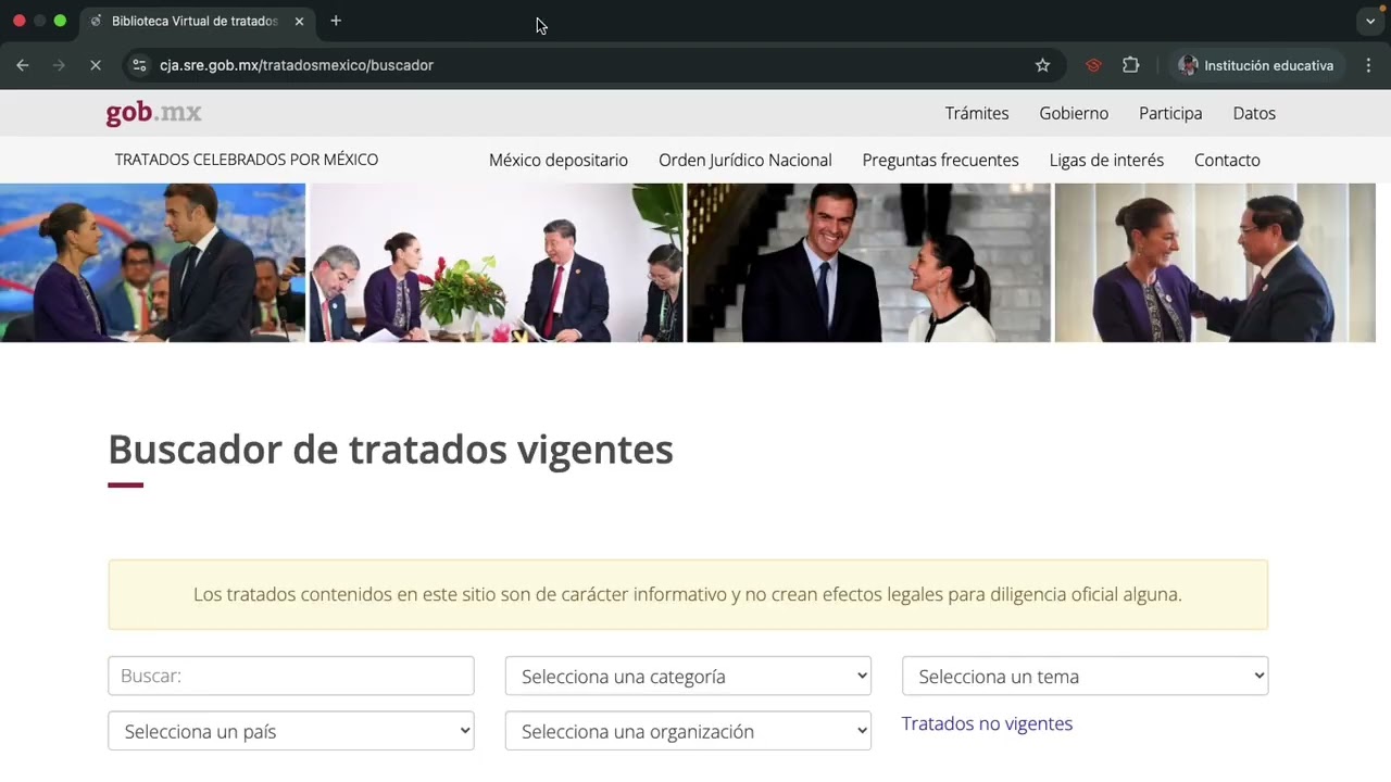 Tutorial de cómo buscar los Tratados y Acuerdos que tiene Mexico - Enrique Gollaz