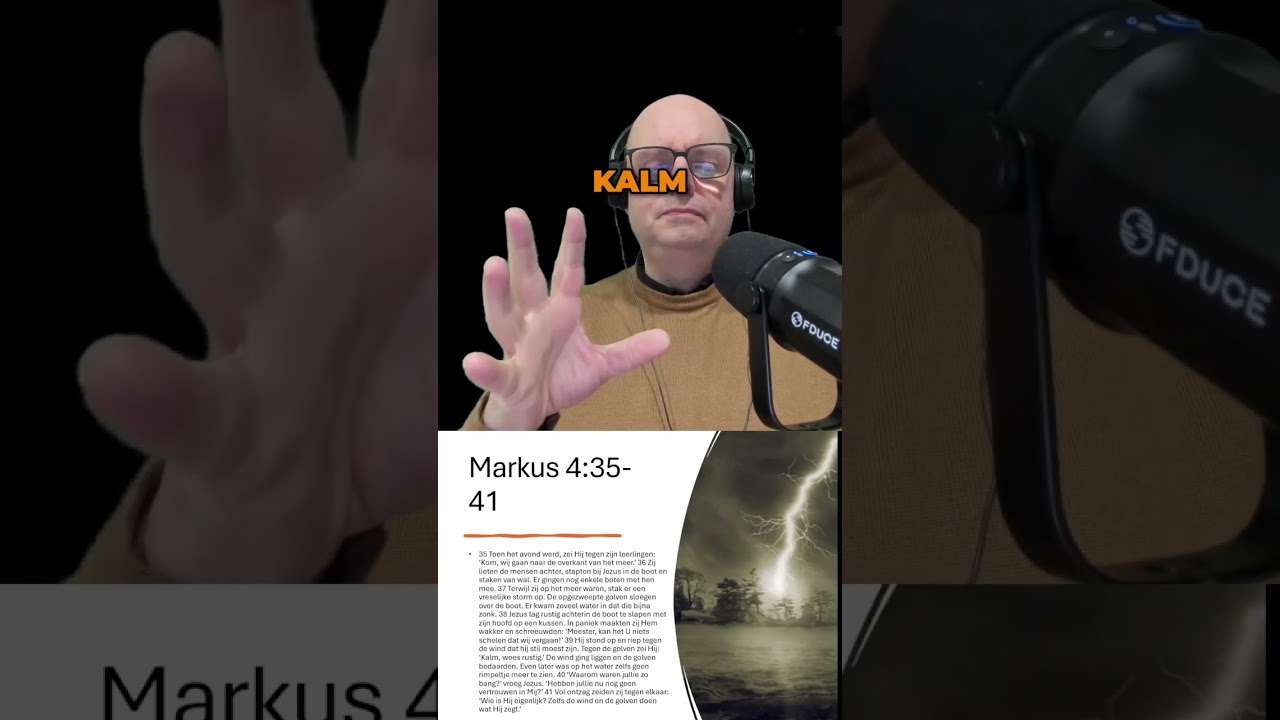 Jezus kalmeert de storm op zee!