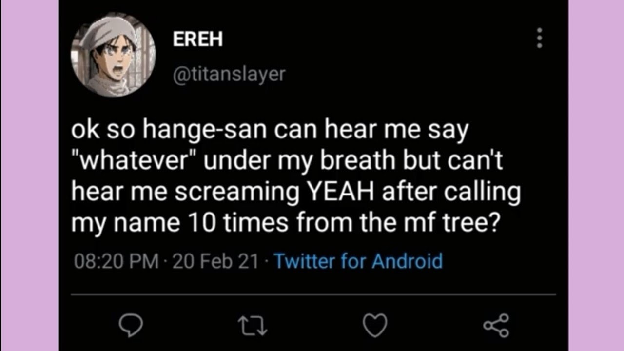 if attack on titan characters had twitter pt2.