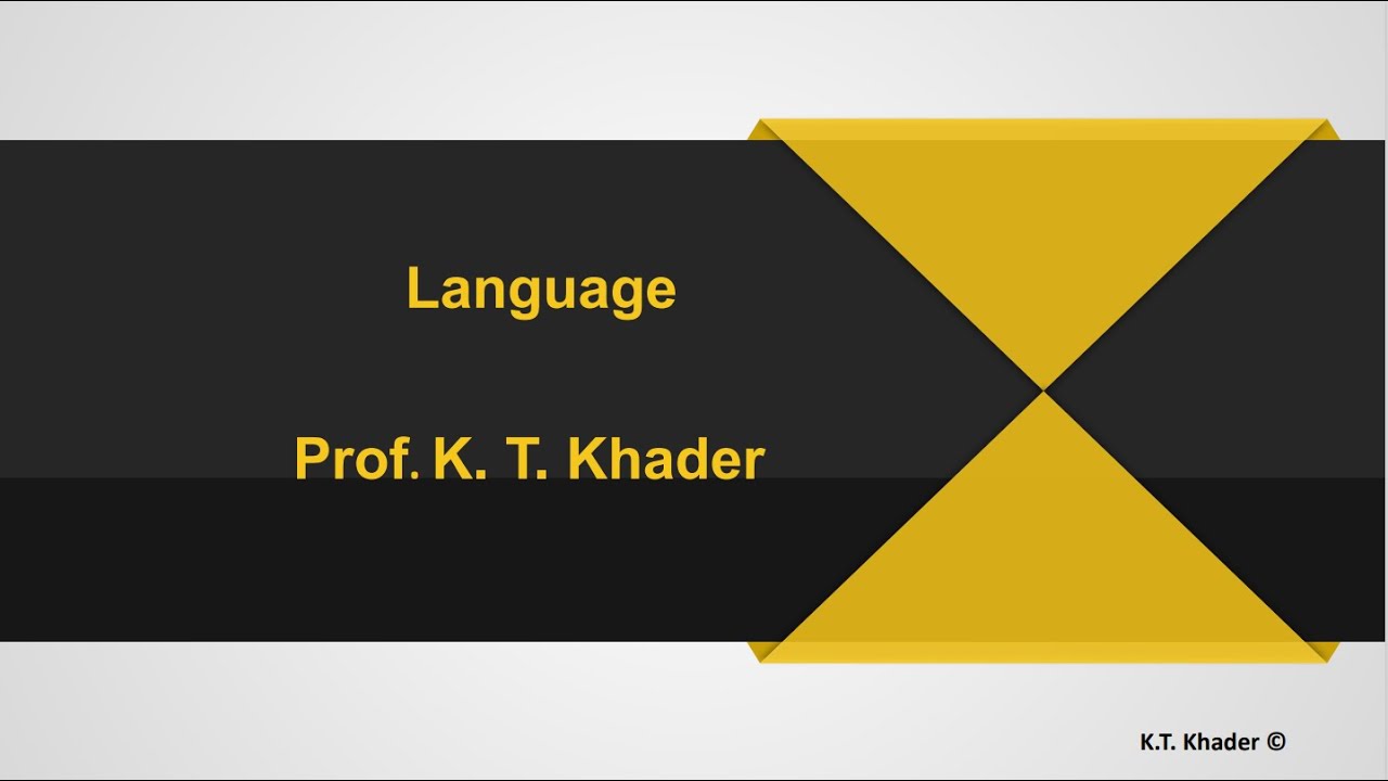 Lecture 1 // INTRODUCTION TO LANGUAGE