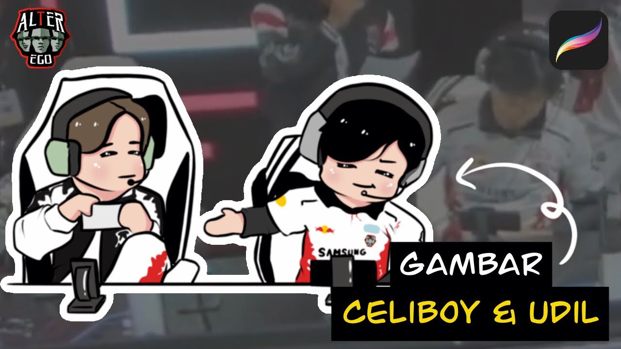 Belajar Gambar Celiboy & Udil Versi Chibi (Alter Ego)