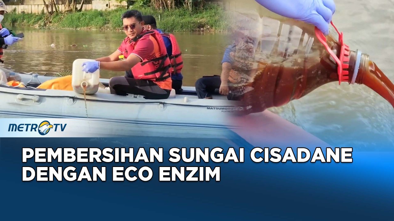 BPBD Kota Tangerang Tuang 1500 Liter Eco Enzim ke Sungai Cisadane