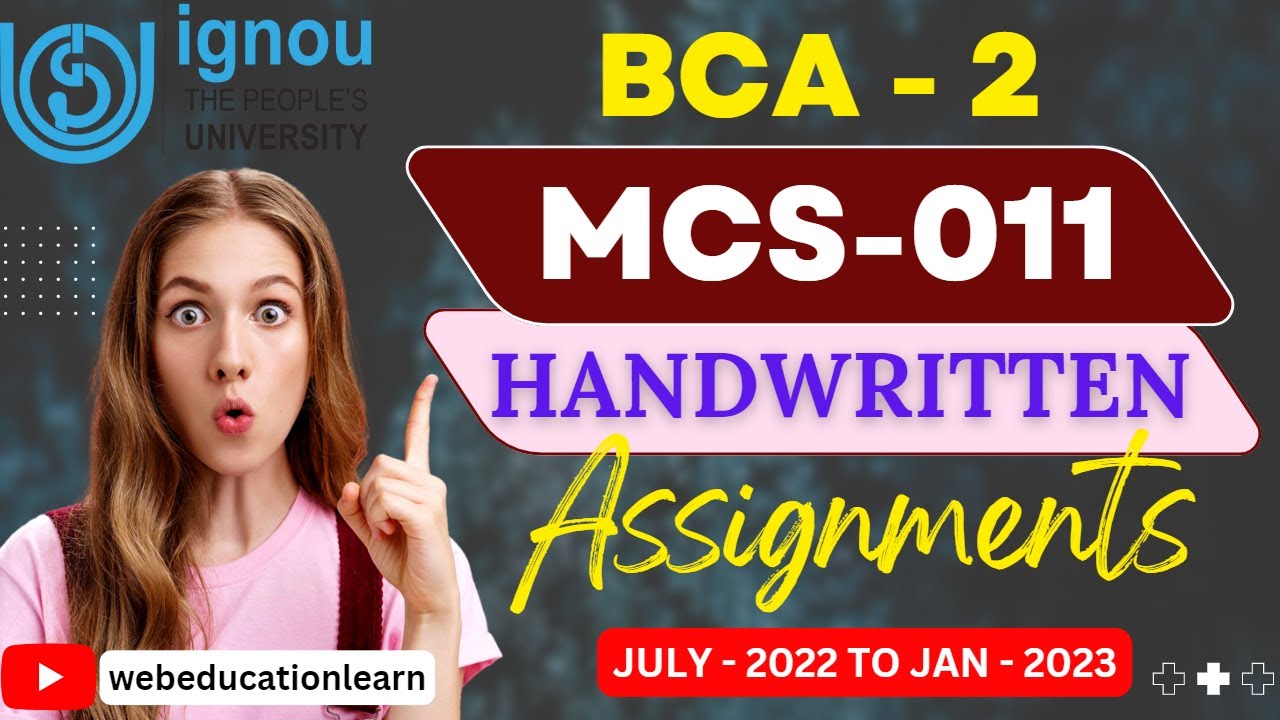 MCS-011 | Handwritten Assignments| BCA- 2 | IGNOU BCA Assignments | 2022-2023 | #ignou  #bca #free
