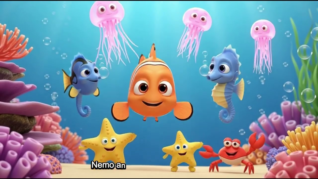Nemo and Friends Under the Sea 🌊🐠 | Fun Kids Dance Song | Techno EDM Nursery Rhymes