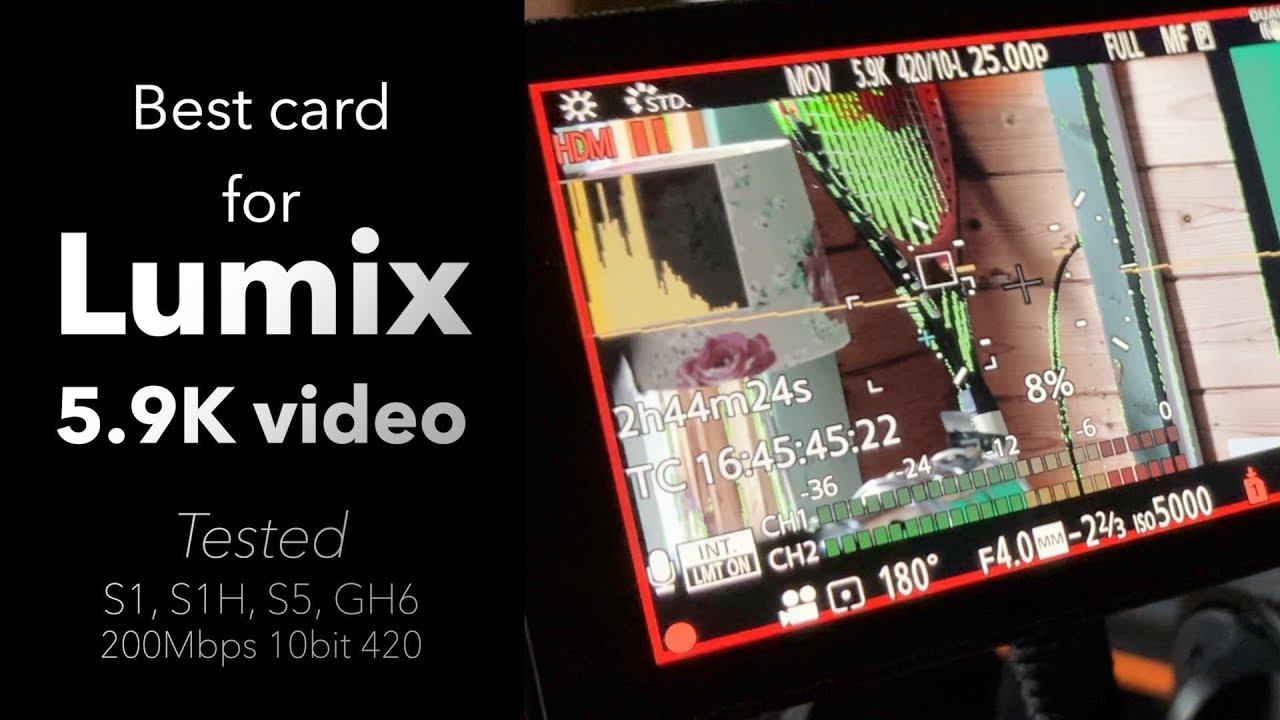 Best card for Lumix S series TESTED at 5.9k video