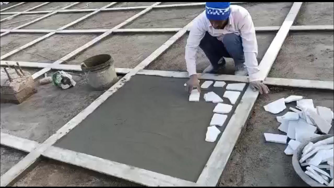 How to install marble cut pice || मार्बल करेजी कैसे लगाते है || Marble Floor Design