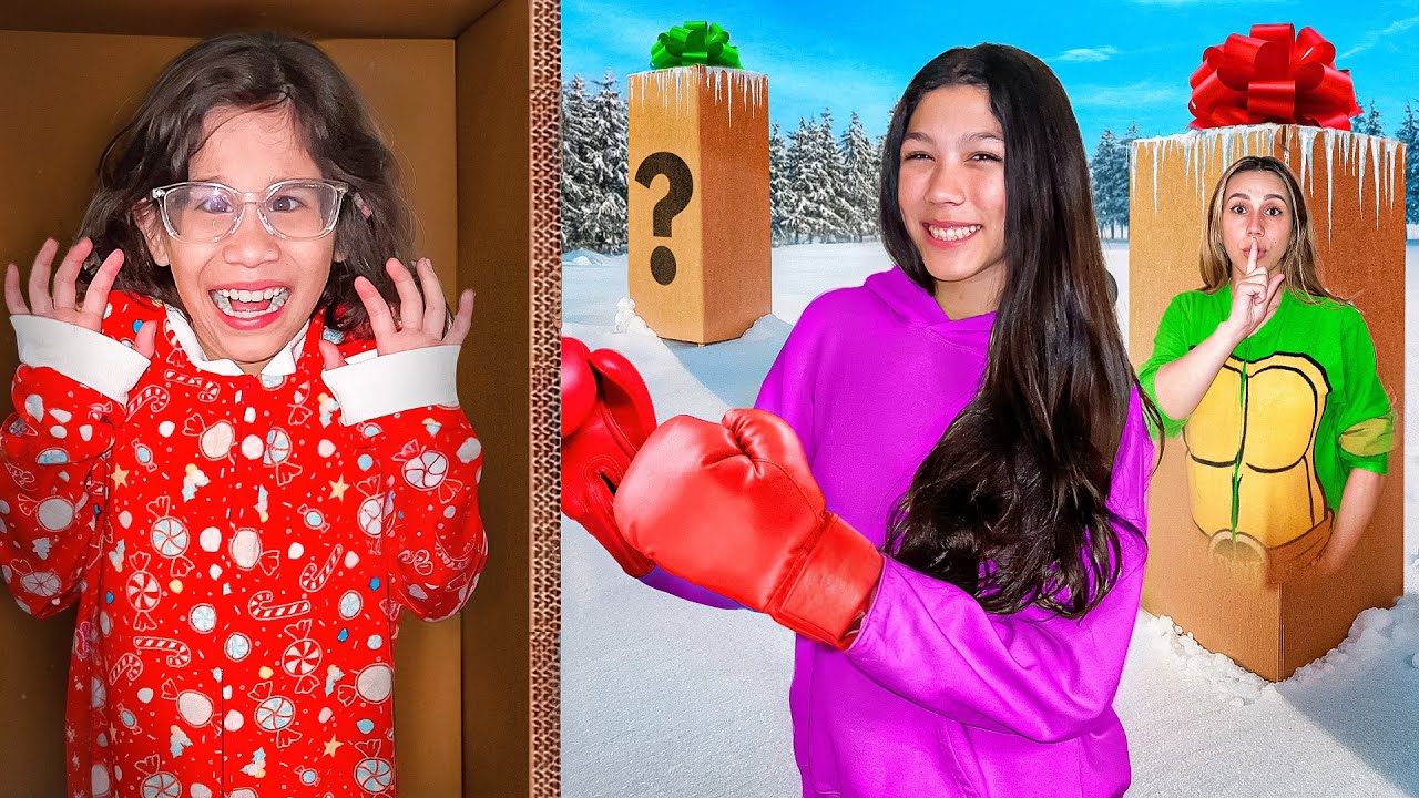 EXTREME HIDE AND SEEK IN BOXES! -Challenge