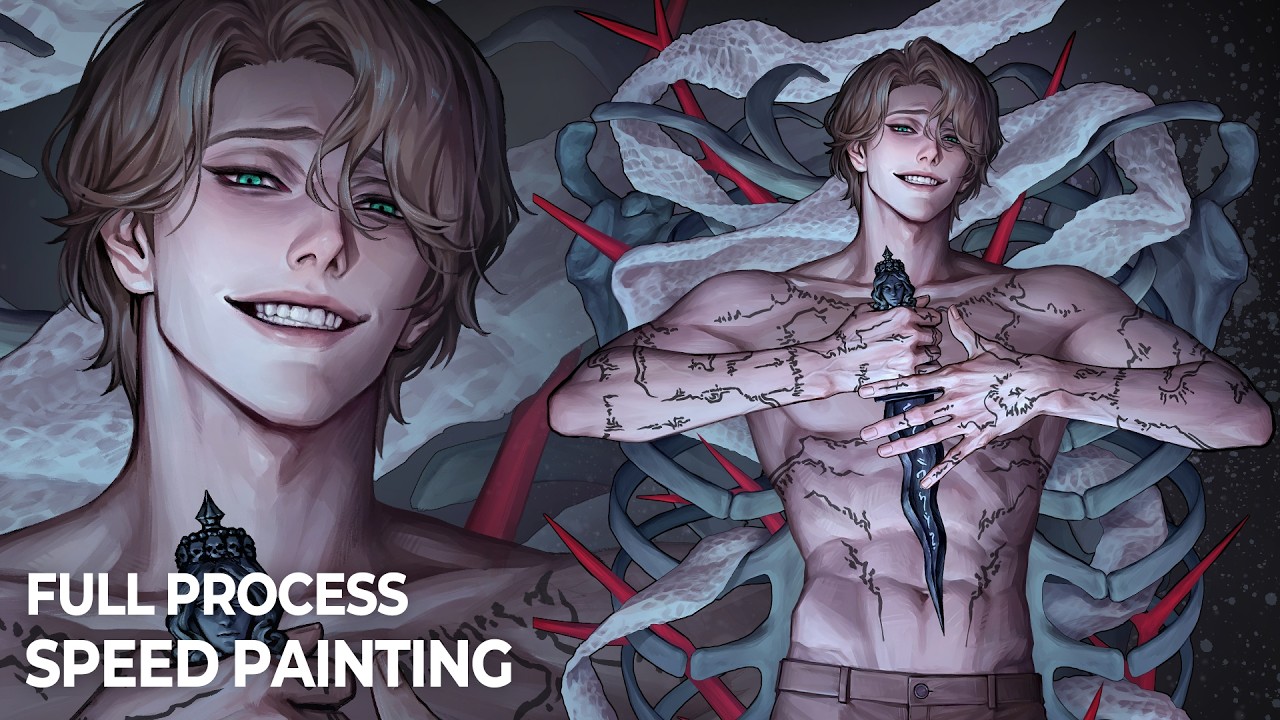Злодейская атмосфера😈 Рисование иллюстрации [Весь процесс / Speed Painting]