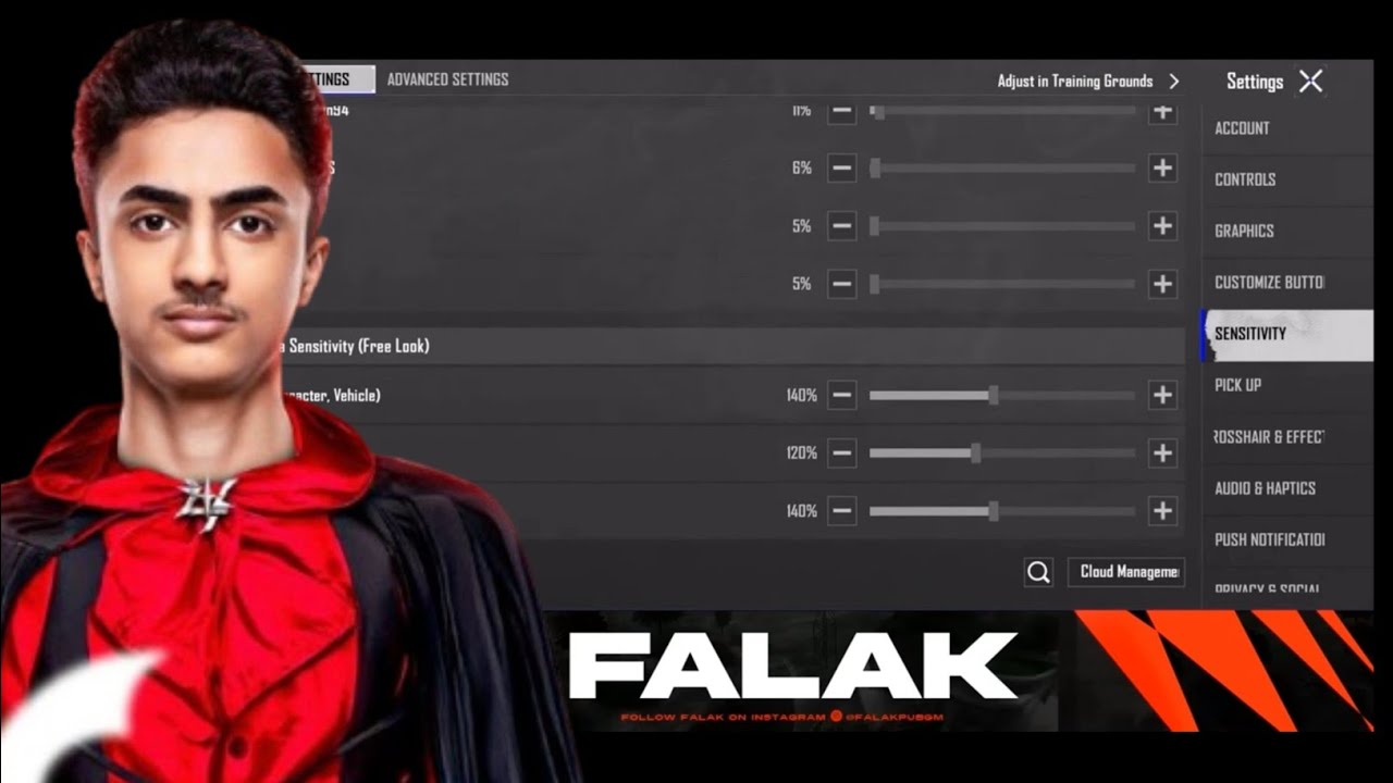 Последнее обновление настроек чувствительности FALAK 4.3 для BGMI / PUBG Mobile 2026