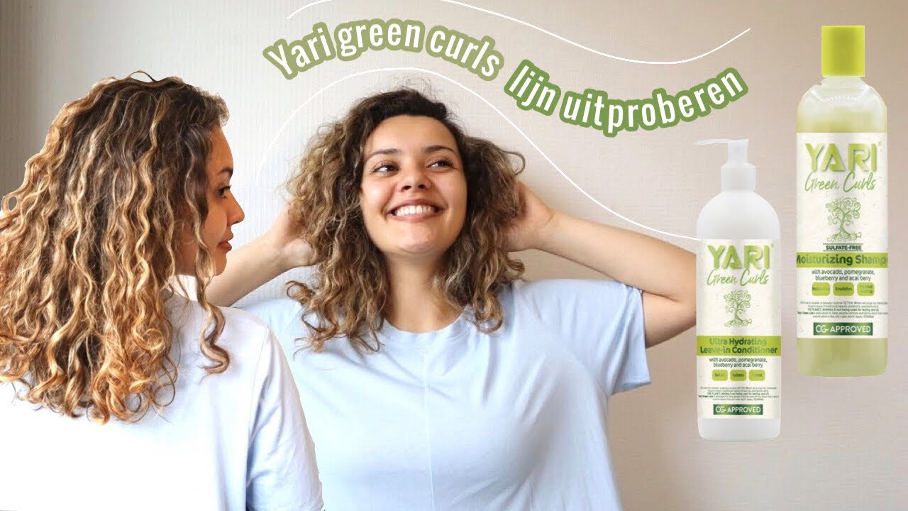 DE YARI GREEN CURLS LIJN UITPROBEREN 👩🏻‍🦱 🍀  HOE REAGEERT MIJN HAAR? *CG-METHODE | Yasmina Nouara