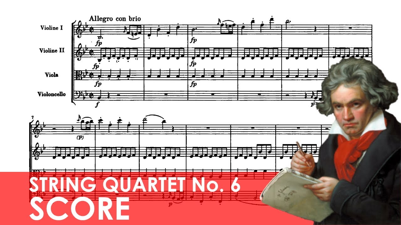 BEETHOVEN String Quartet No. 6 in B-flat major (Op. 18, No. 6) Score