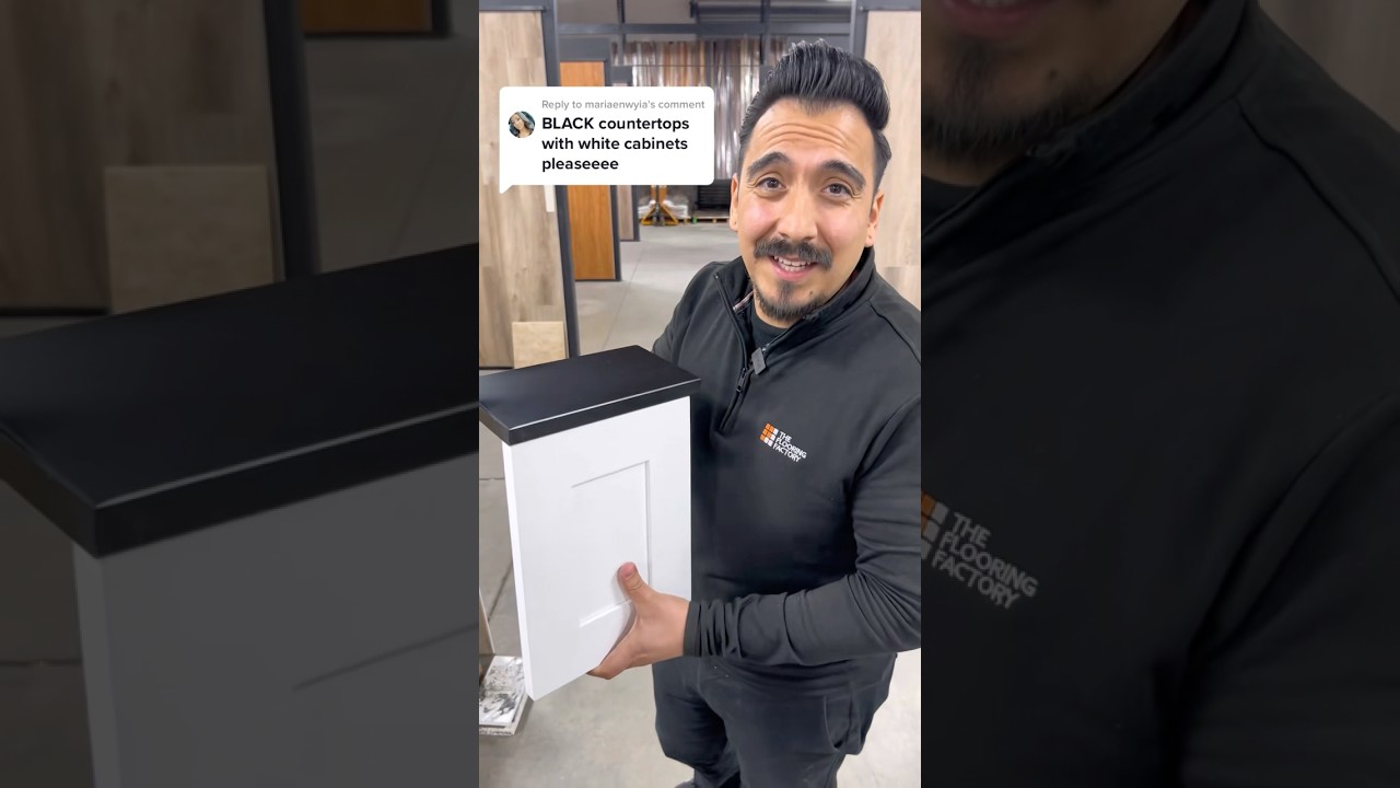 Roger gives his Top 4 Recommended floors for homes with White Cabinets & Black Countertops