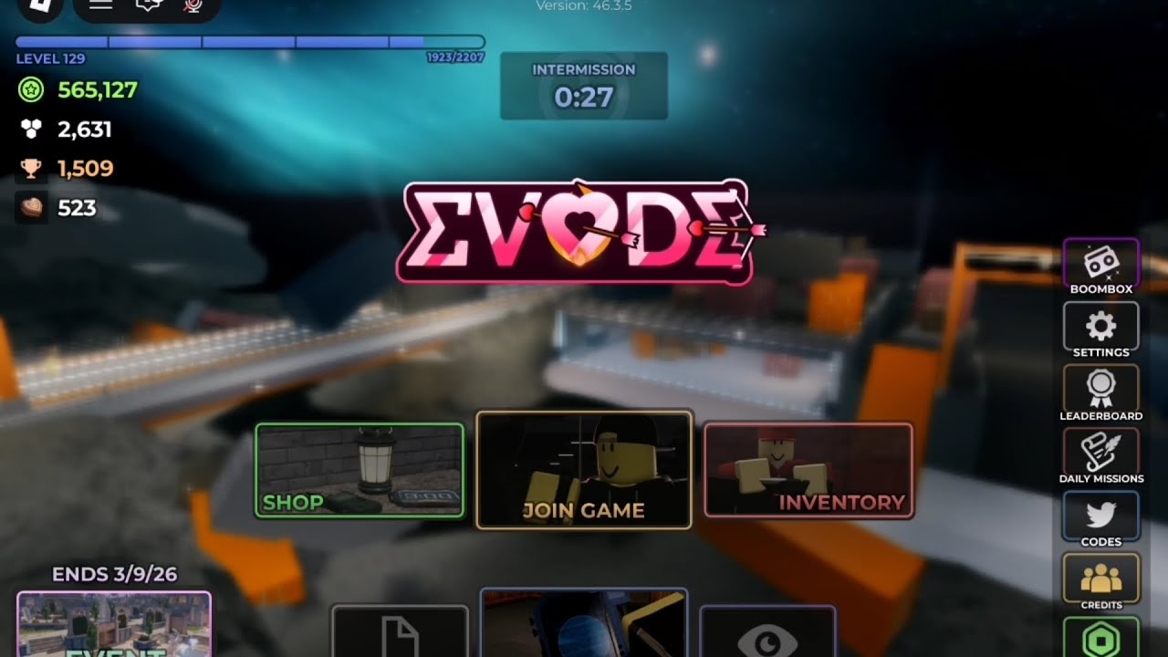 I'm Playing Evade Map in (Elysium Moonbase) New Update (Valentine Special)