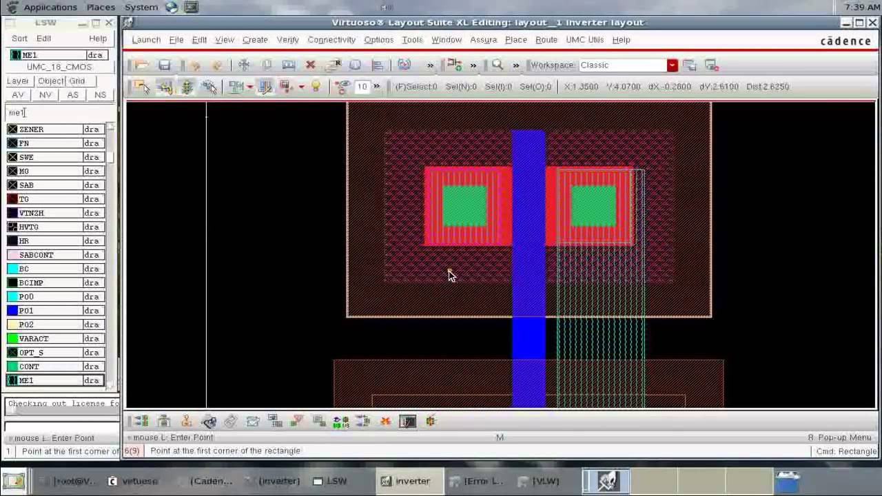 Cadence tutorial - CMOS  Inverter Layout