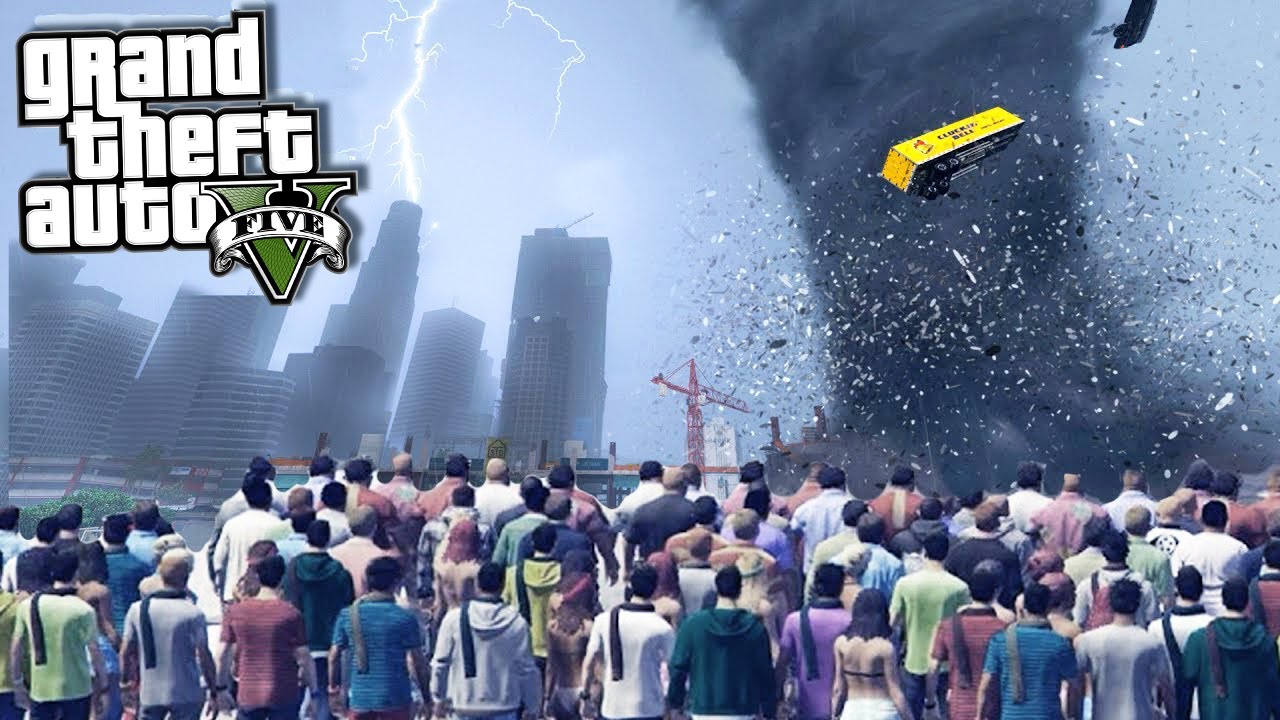 ОГРОМНОЕ ТОРНАДО УНИЧТОЖАЕТ ЛОС САНТОС В ГТА 5! КОНЕЦ СВЕТА В GTA 5! - GTA 5 МОДЫ (ГТА 5 МОДЫ)