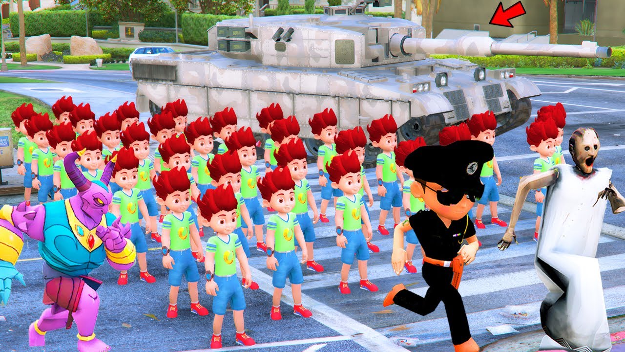 🤯😡1000 Kicko Ne Little Singham Ko Tank se Attack Karwaya in Gta 5 Gta5 Gameplay