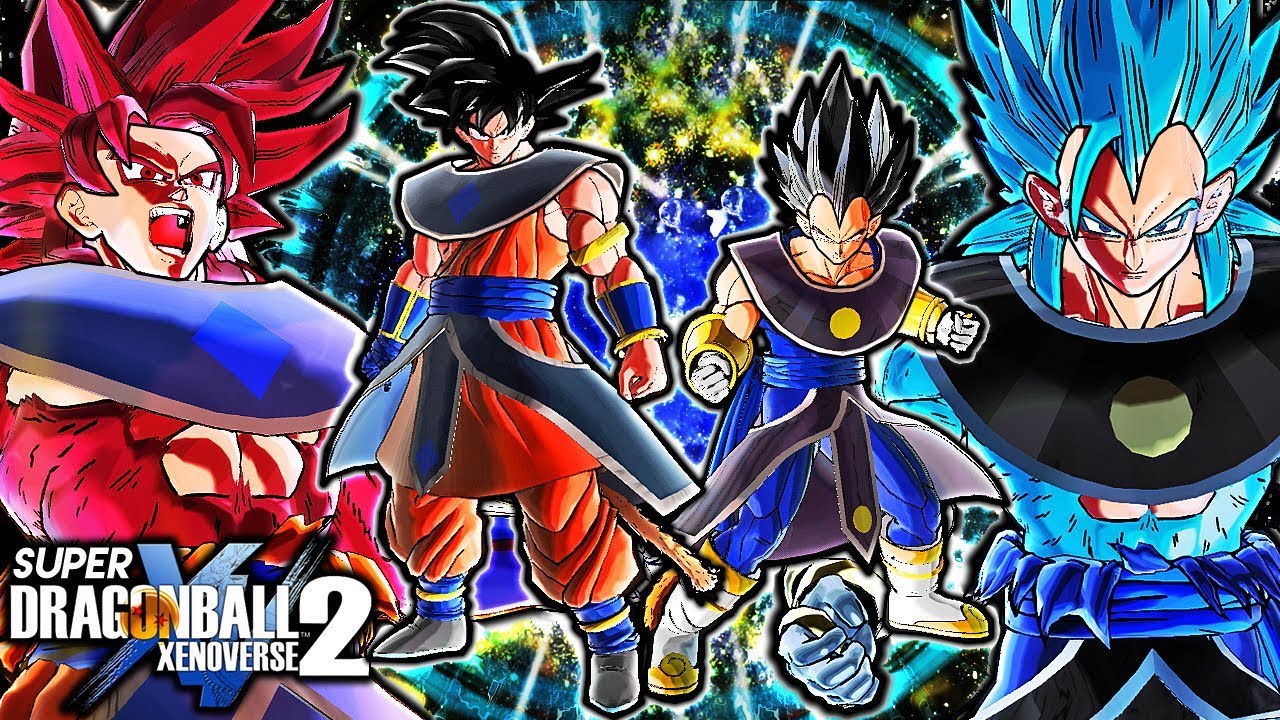NEW ANCIENT VEGETA & GOKU DESIGN GAMEPLAY - Dragon Ball Xenoverse 2 Ancient Goku & Vegeta (CUSTOM)