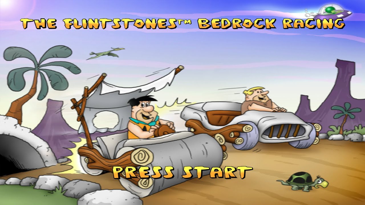 The Flintstones - Bedrock Racing PS2 Playthrough - Yabba Dabba NO