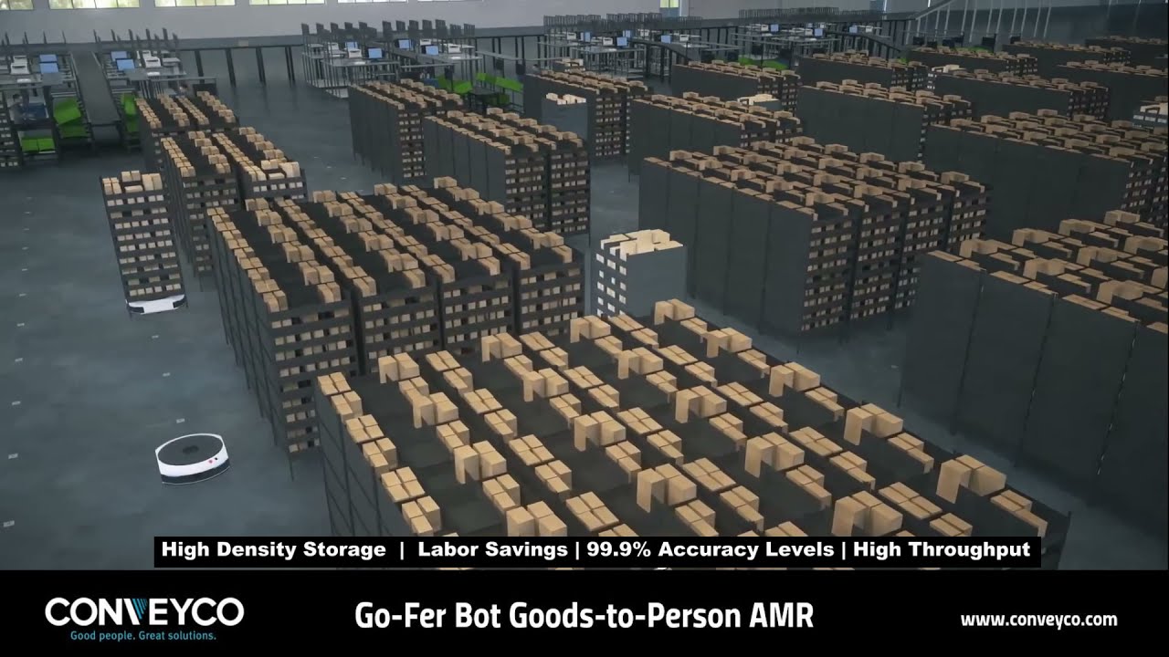 Autonomous Mobile Robot Go-Fer Bot Goods to Person Order Fulfillment