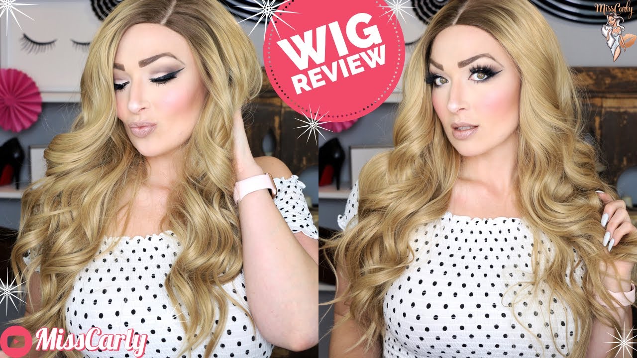 ✨Lace Front WIG REVIEW! ✨ Persephone Lace Wig | BIG WAVY 🍯 Ombre Blonde 🍯 | AMAZON Wig Under $40 WOW