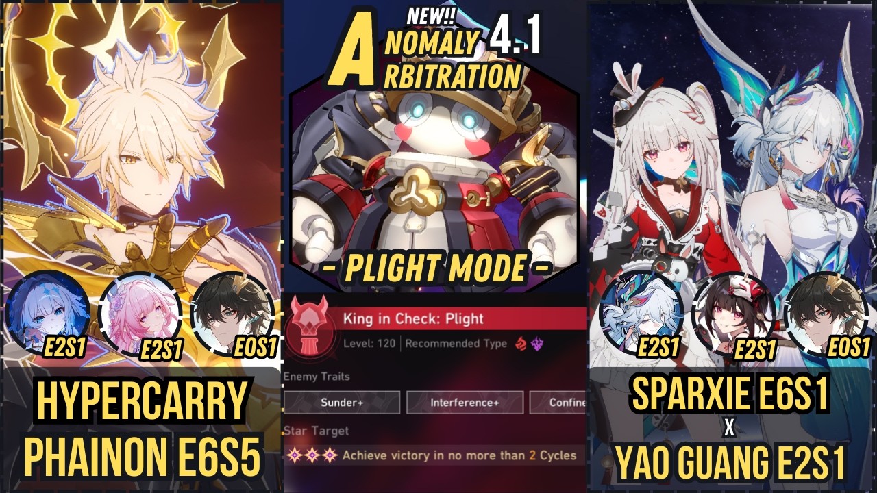 Plight Mode | Hypercarry Phainon E6S5 x Sparxie E6S1 ft Yao Guang E2S1 | New Anomaly Arbitration 4.1