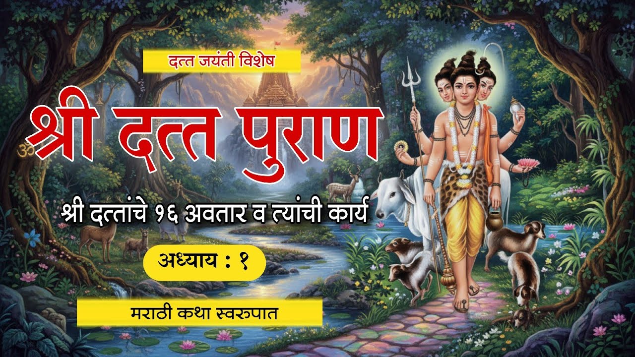श्री दत्त पुराण : अध्याय १ | मराठी कथा स्वरुपात | datta puran | made for marathi 
