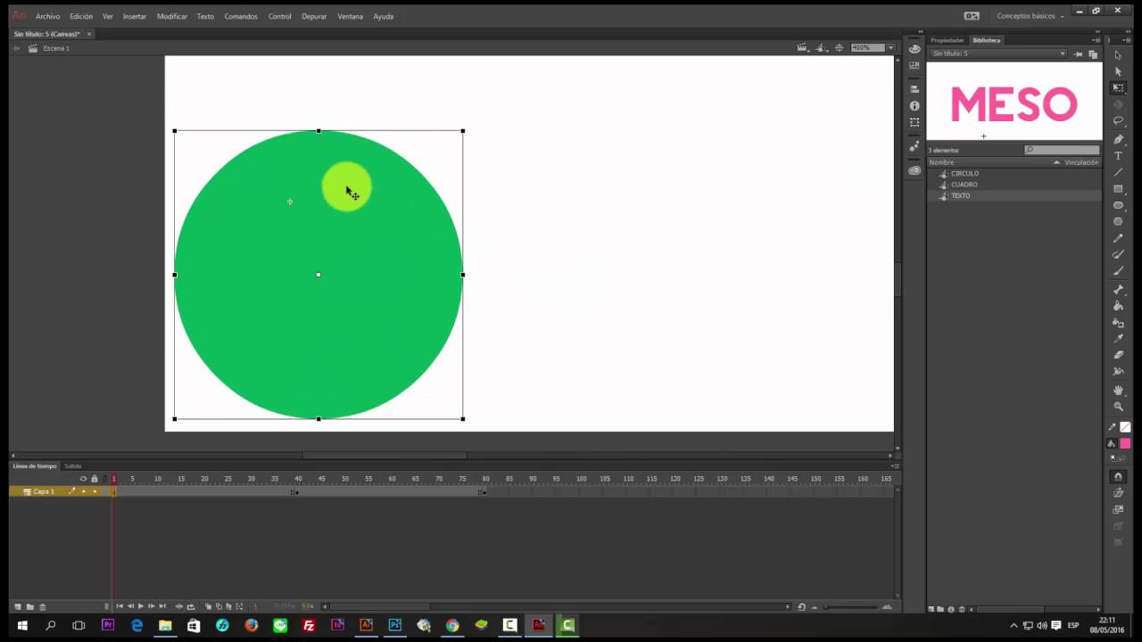 INTERPOLACION DE FORMA ANIMATE CC