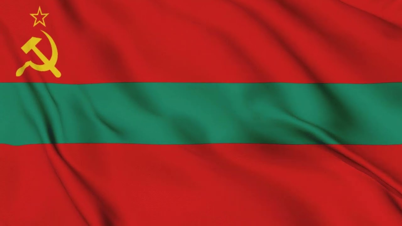 Transnistria flag waving animation / free 4k stock footage / 3-min loop