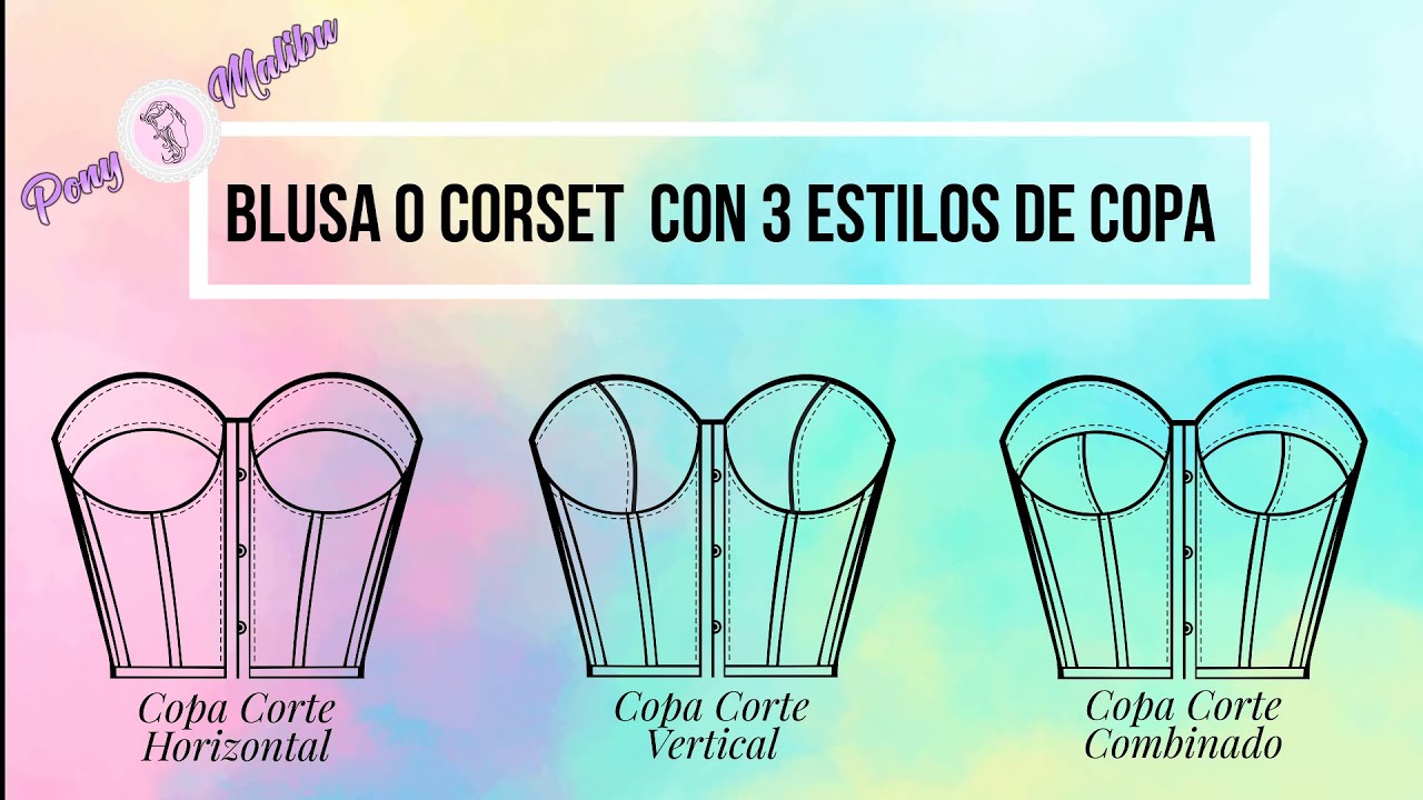 3 MODELOS DE COPAS PARA CORSET || TRAZO EN 1 SOLO PATRÓN