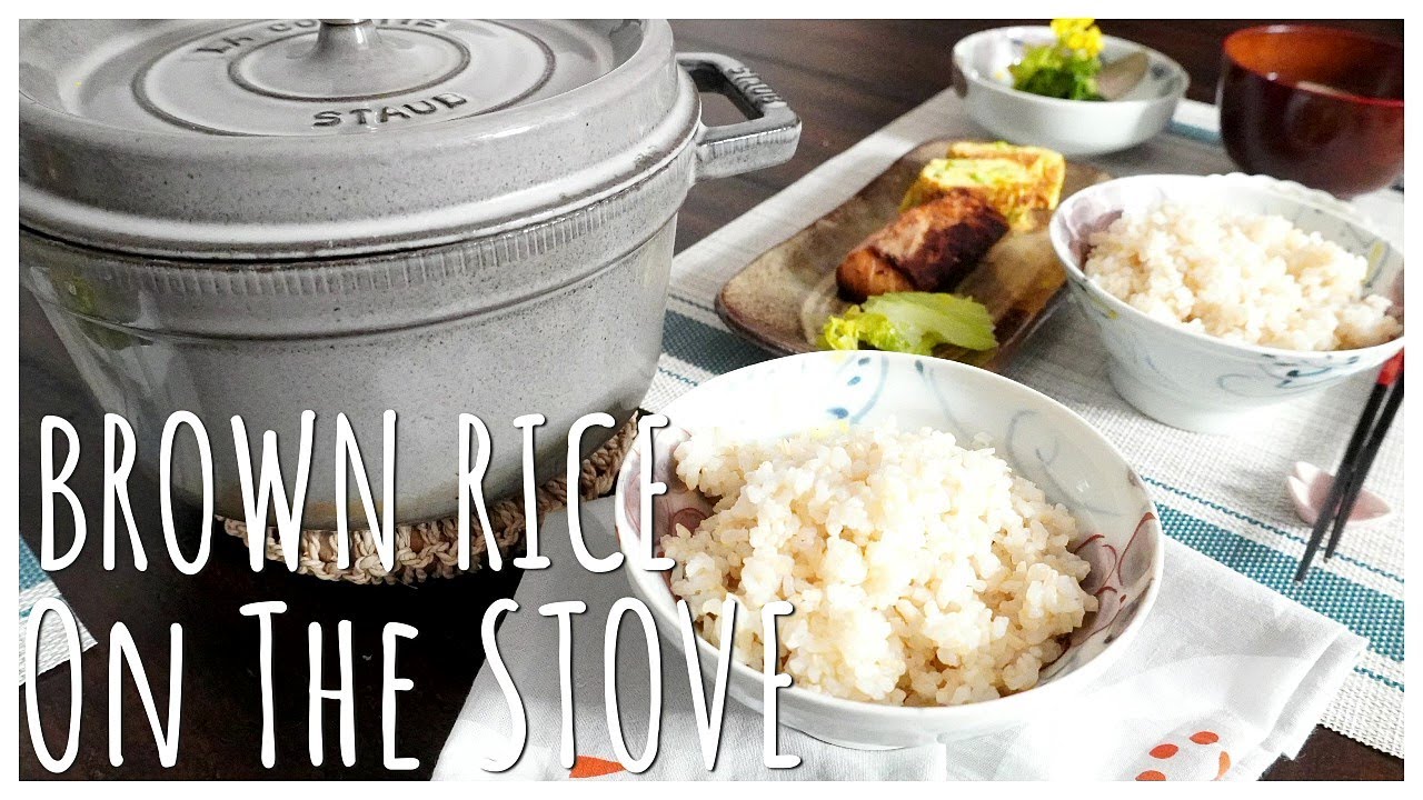 【STAUB/Brown Rice Recipe】How to Cook Perfect Genmai, Brown Rice on the Stove/Stove Top/VEGANJapanese