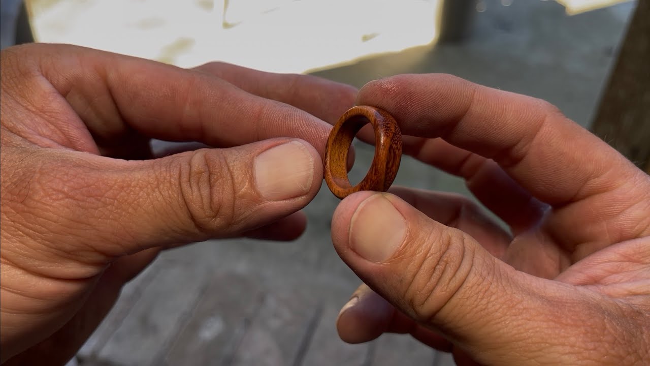 Making a ring from the hardest wood on earth (Quebracho)