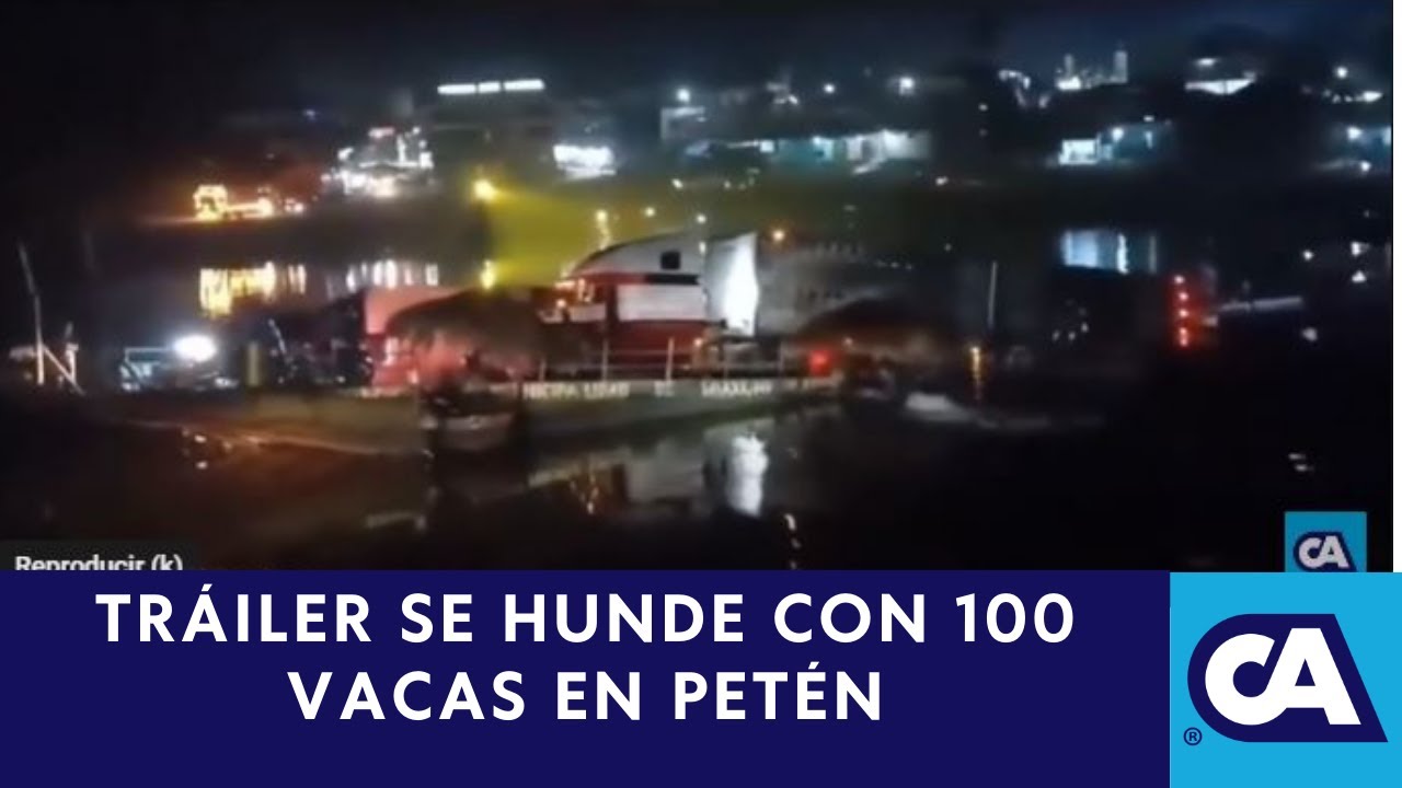 Ferry que transportaba ganado se hundió en el río La Pasión, Petén