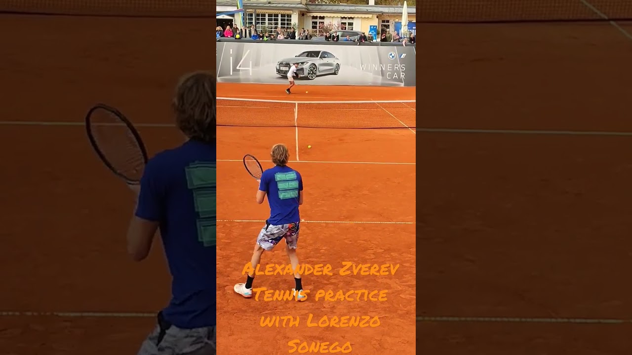Alexander Zverev  Tennis practice with Lorenzo Sonego #bmwopen #germany #deutschland #reels #munich