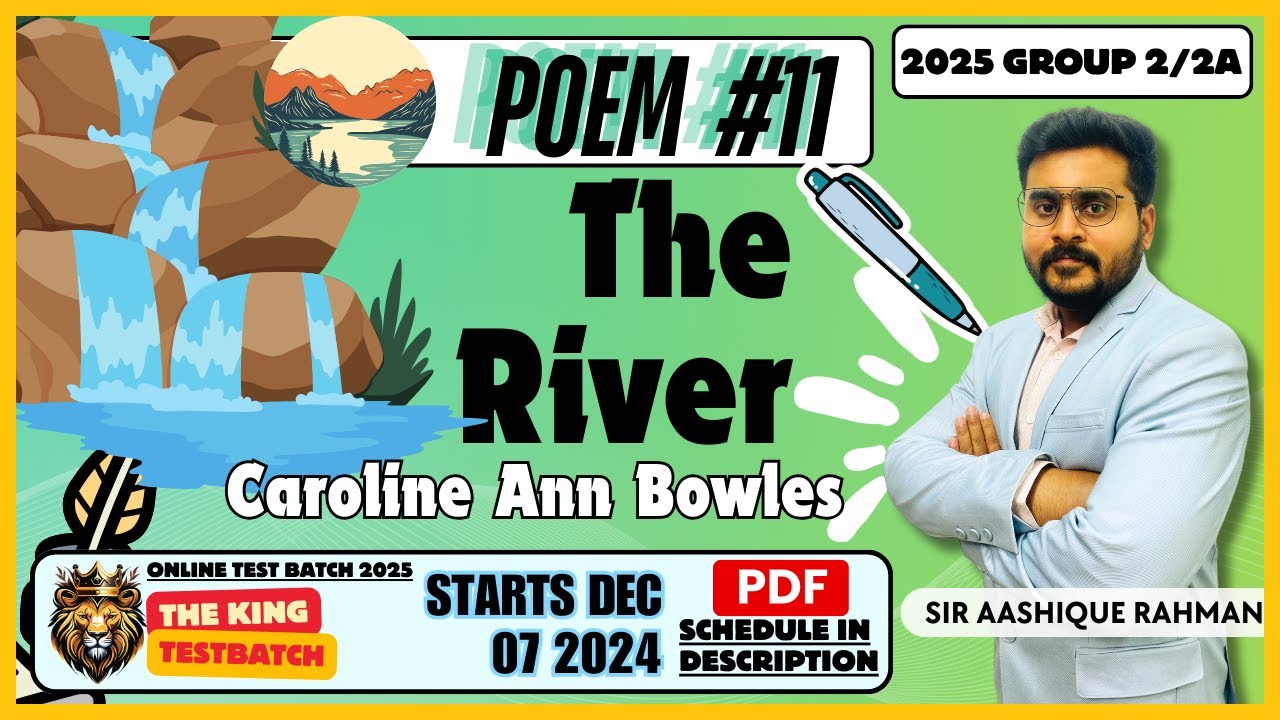 The River Poem 11 |  10th Std | TNPSC General English | Explanation with Details 2024