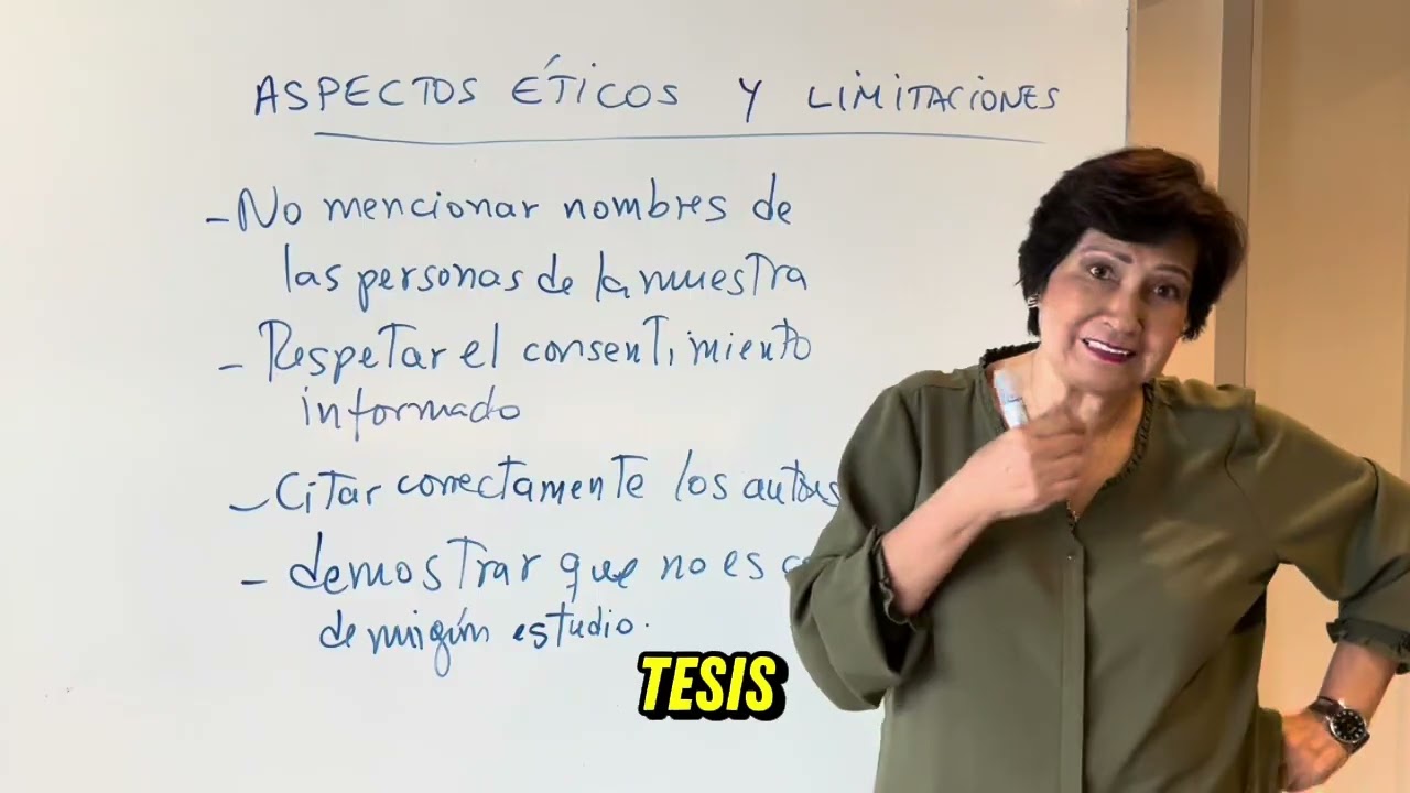 ASPECTOS ÉTICOS Y LIMITACIONES EN LA TESIS