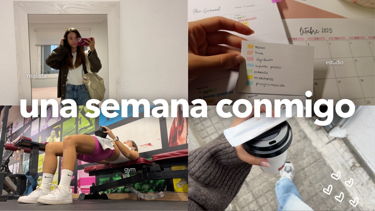 UNA SEMANA CONMIGO| rutina, productiva, estudio, organización y mucho deporte *realista y completa*