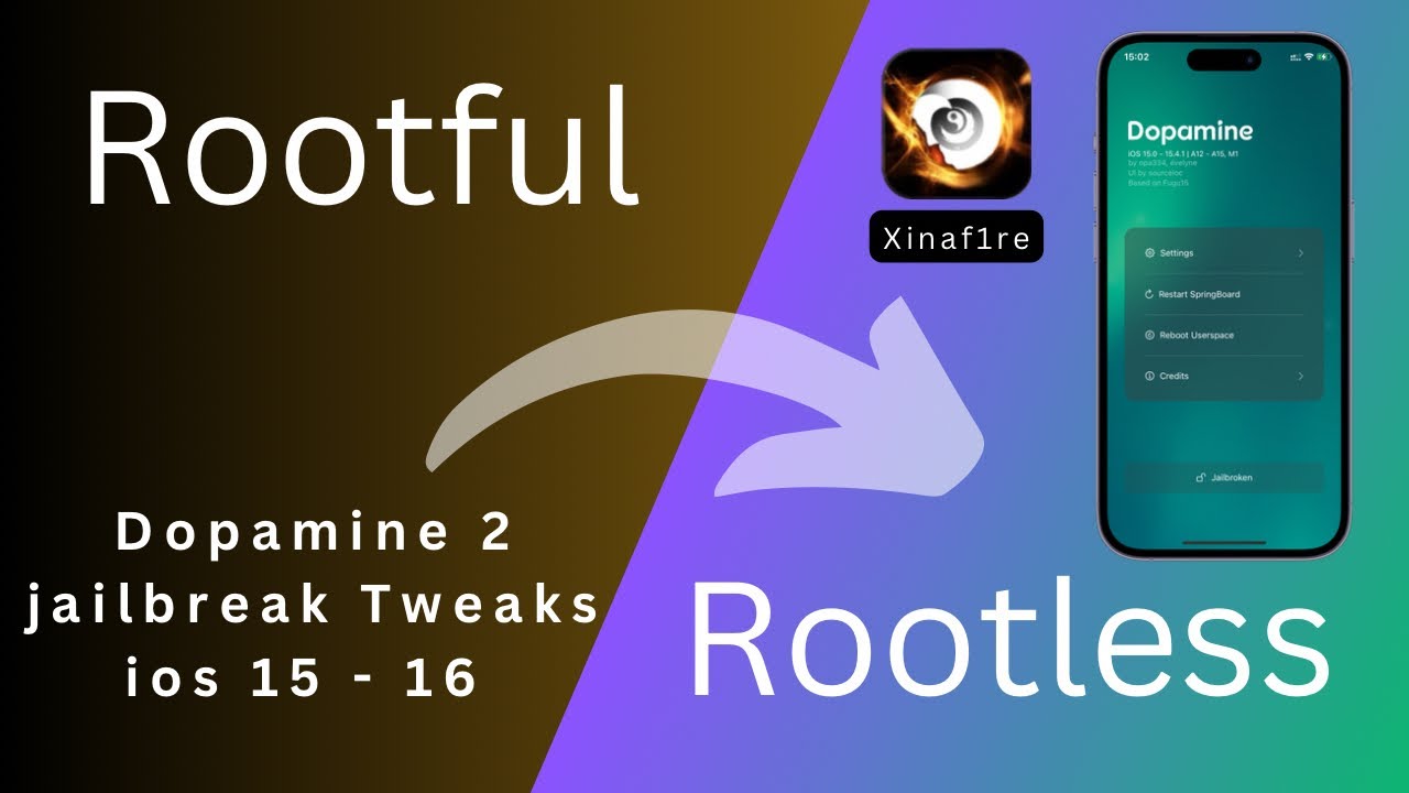 How to convert Rootful jailbreak tweaks into Rootless jailbreak | dopamine 2 jailbreak ios 15 16