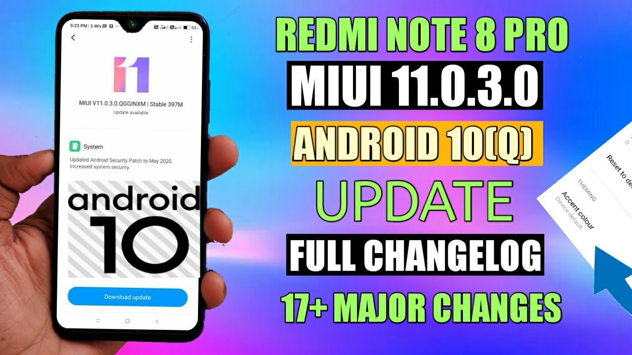 Redmi Note 8 Pro MIUI 11.0.3.0 Android 10 New Update Full Changelog | Redmi Note 8 Pro Android 10