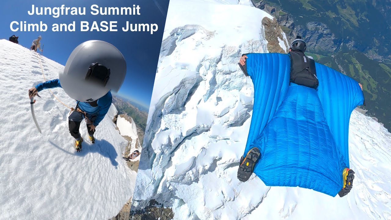 Jungfrau summit - Climb and Wingsuit BASE jump