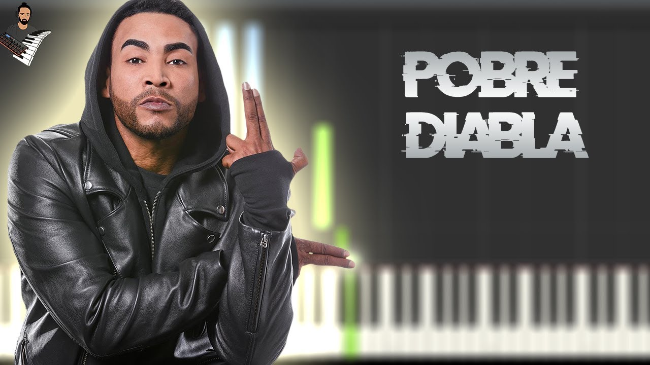Pobre Diabla - Don Omar | Instrumental Piano Tutorial / Partitura / Karaoke / MIDI
